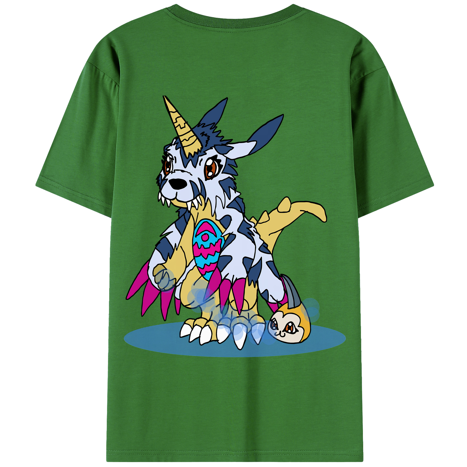 （画像用） Digimon デジタルモンスター/デジモン レディース半袖Tシャツ(バックプリント)